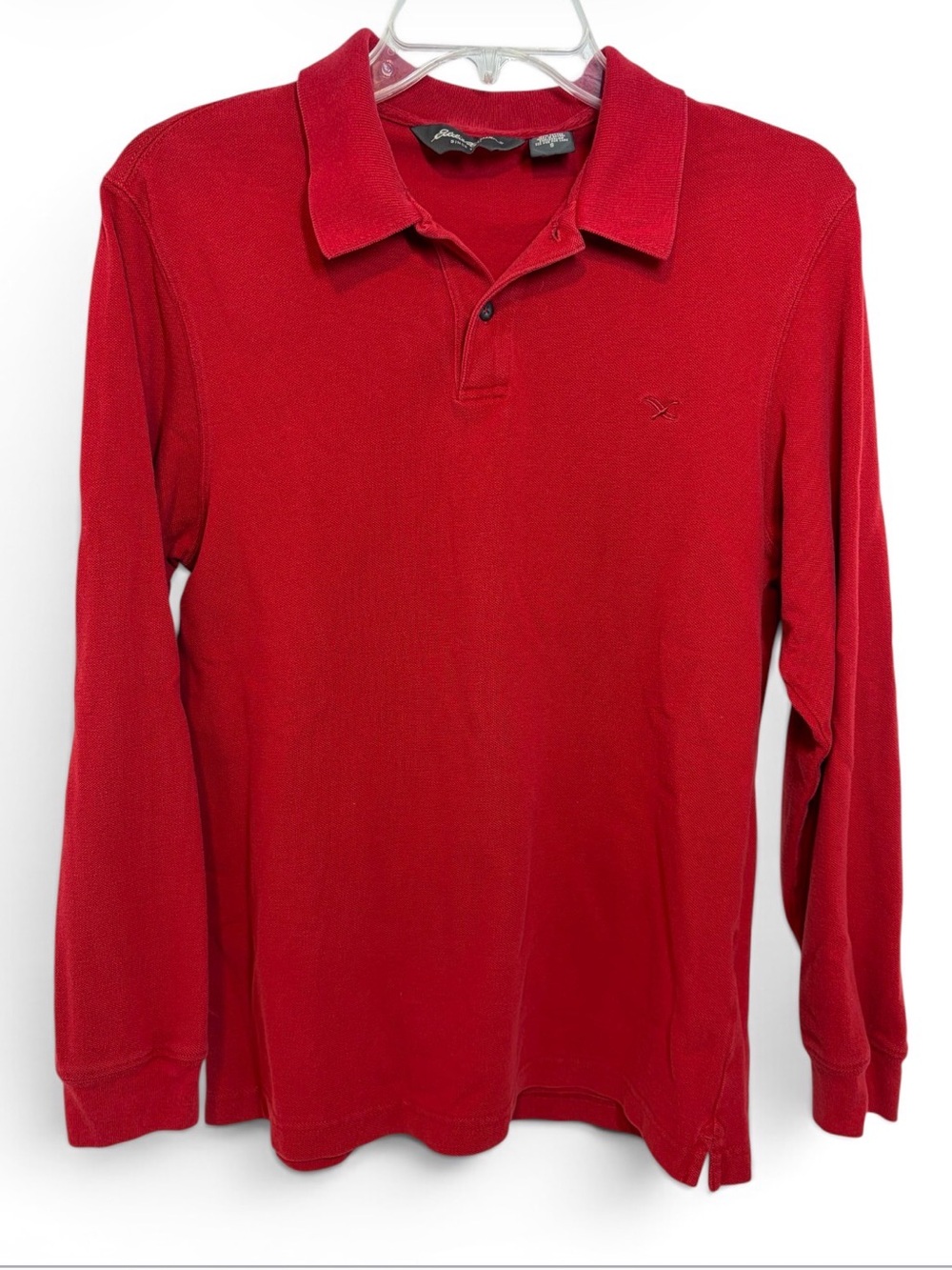 Eddie Bauer Women’s Long-Sleeve Red Polo Shirt Size Small
